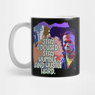 Stay focused, stay humble, hustle hard (black man) Mug